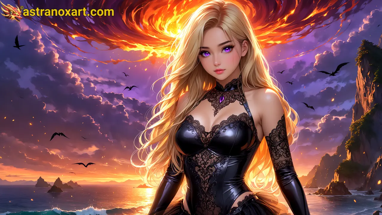 Amazing Young Female  at  - Download Free 4K Wallpaper Fantasy wallpaper with  Eyes and  Hair.