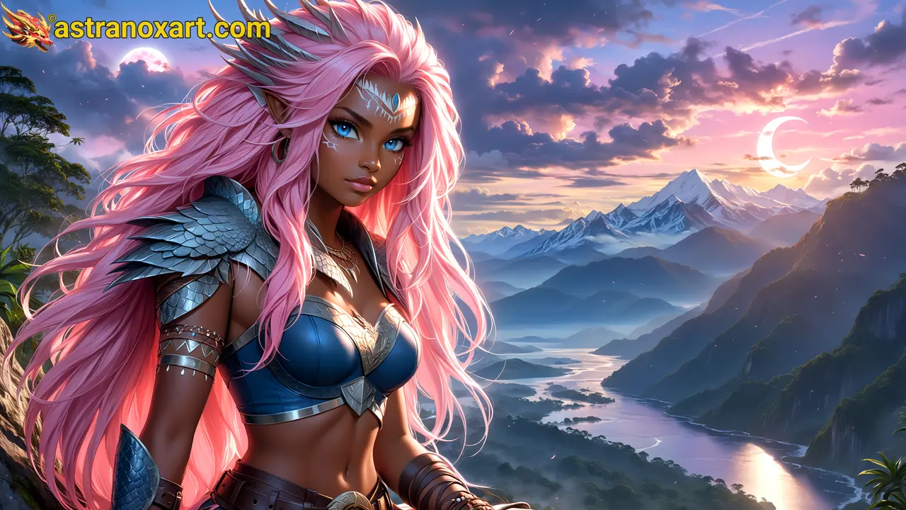 Amazing Young Female  at  - Download Free 4K Wallpaper Fantasy wallpaper with  Eyes and  Hair.