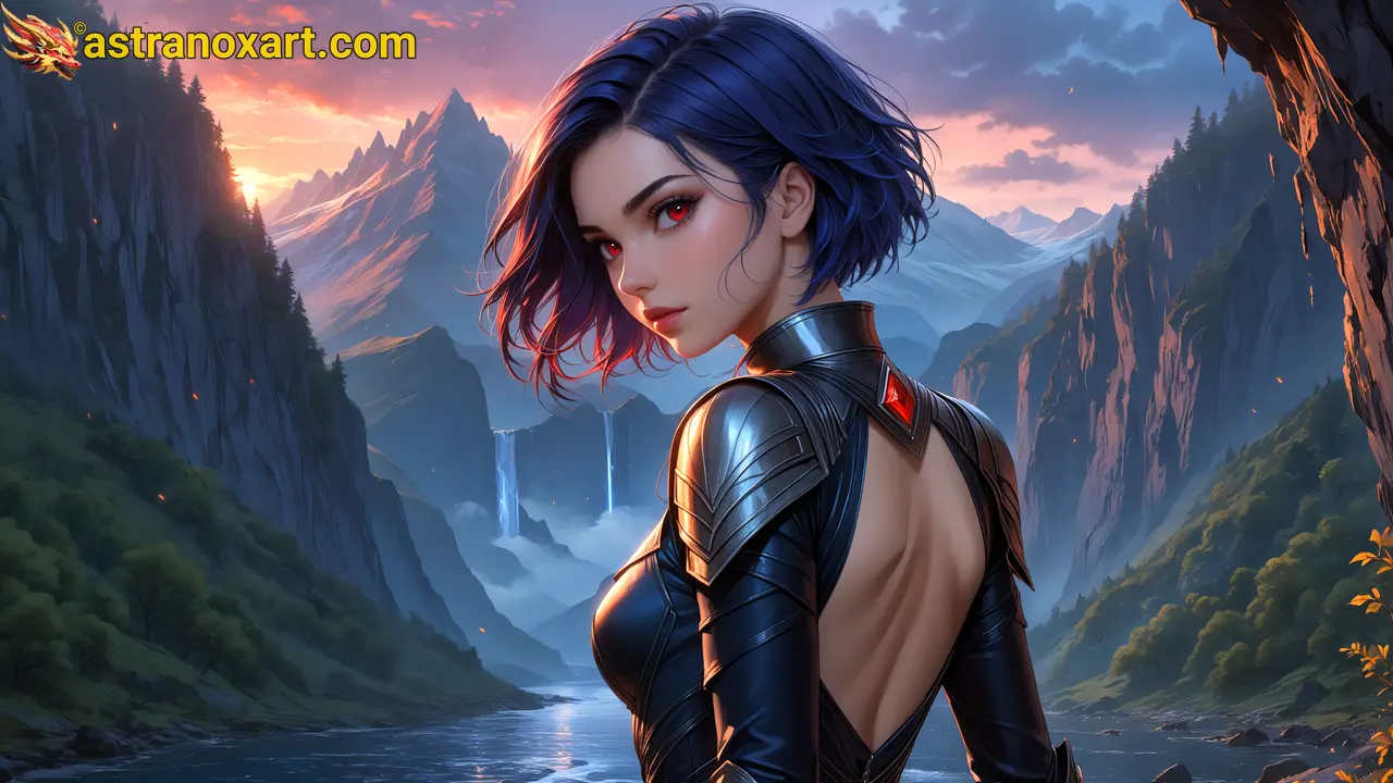 Amazing Young Female  at  - Download Free 4K Wallpaper Fantasy wallpaper with  Eyes and  Hair.