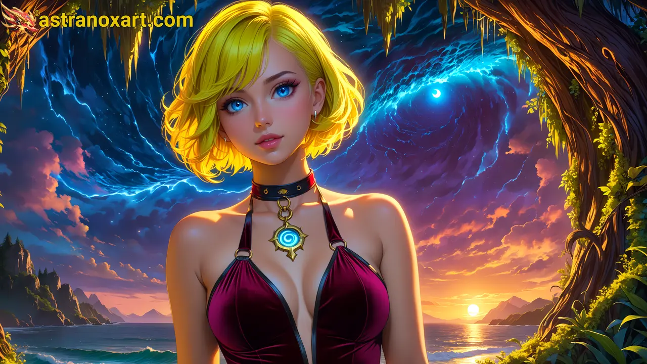 Amazing Young Female  at  - Download Free 4K Wallpaper Fantasy wallpaper with  Eyes and  Hair.