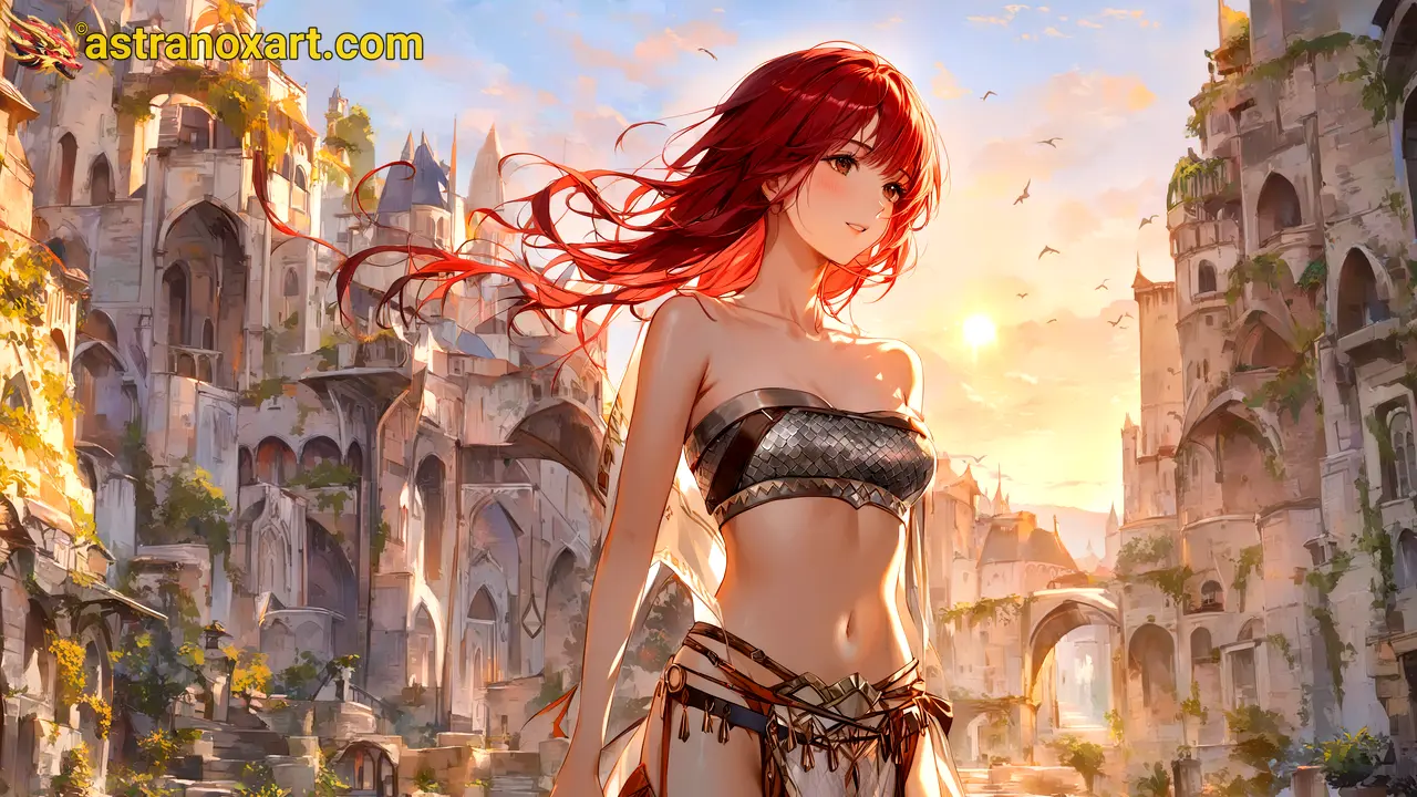 Amazing Young Female  at  - Download Free 4K Wallpaper Fantasy wallpaper with  Eyes and  Hair.