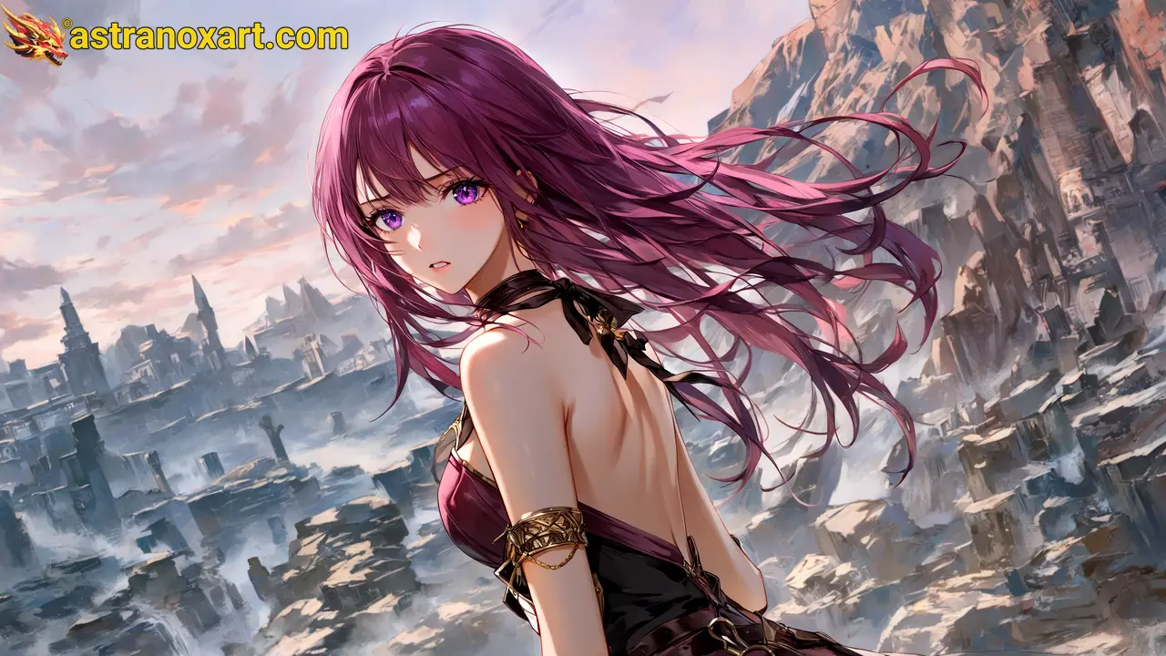 Amazing Young Female  at  - Download Free 4K Wallpaper Fantasy wallpaper with  Eyes and  Hair.